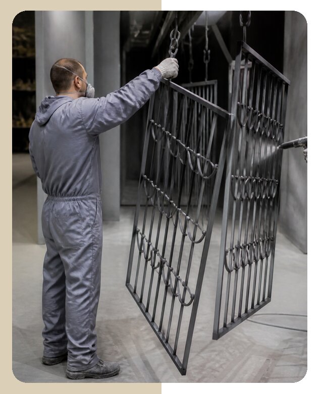 Порошковая покраска металлических решеток с гарантией в Саранске